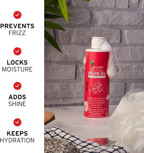 رو افريكان شامبو زيت الارجان للشعر الجاف و التالف 300 مل - Raw African